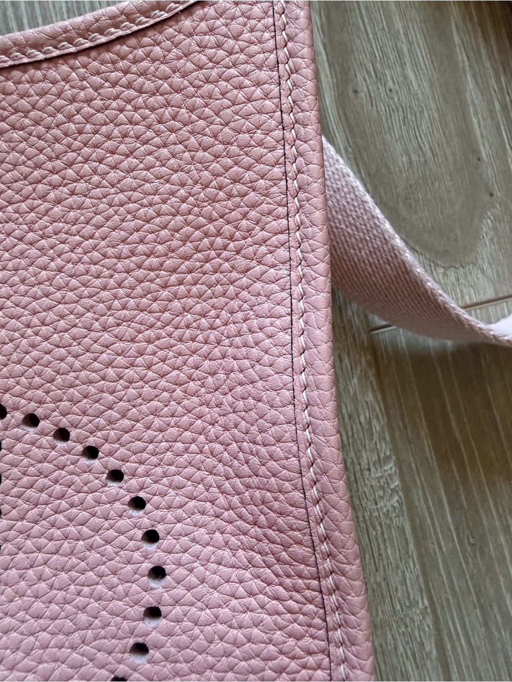 Hermes Evelyne Style Leather Crossbody Bag Sakura Pink designer luxury fashion - Picture 7 of 8